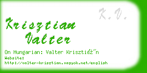 krisztian valter business card